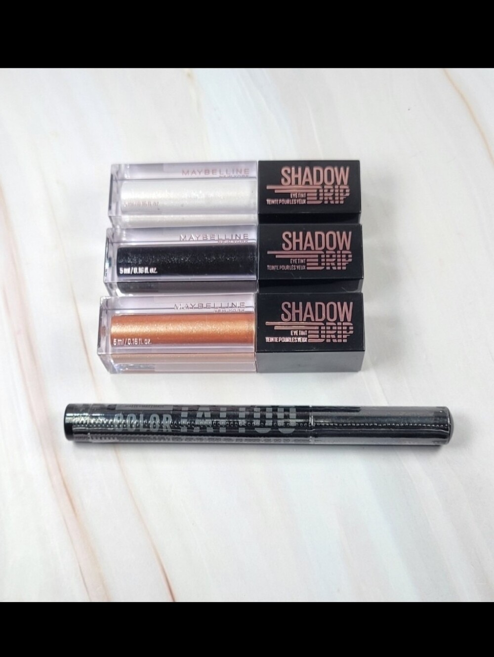Maybelline Shadow Drip Tint Liquid Eyeshadow & Color Tattoo Eye Stix Bundle NEW!